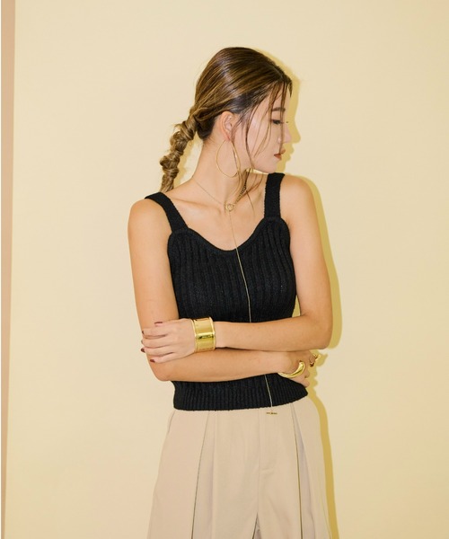 AIC.（エーアイシー）の「【再入荷】ワイドリブニットアンサンブル/アームボレロ/ビスチェ（アンサンブル・レディース・ブラック/グリーン・FREE）」の12枚目の写真