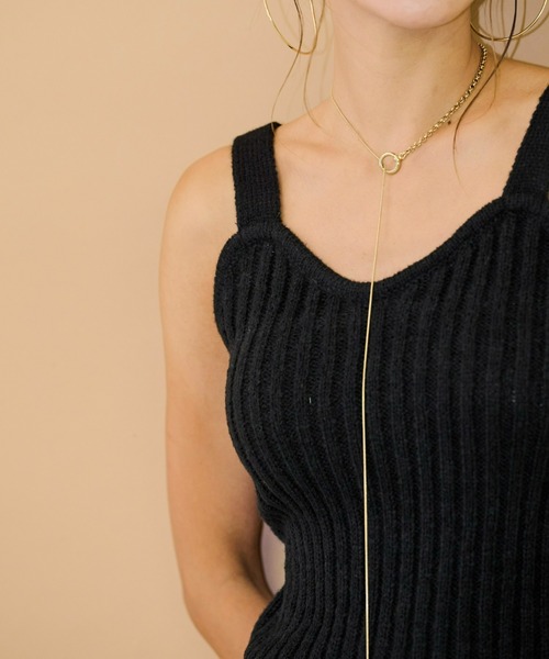 AIC.（エーアイシー）の「【再入荷】ワイドリブニットアンサンブル/アームボレロ/ビスチェ（アンサンブル・レディース・ブラック/グリーン・FREE）」の15枚目の写真