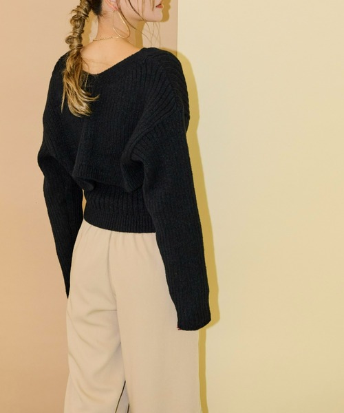 AIC.（エーアイシー）の「【再入荷】ワイドリブニットアンサンブル/アームボレロ/ビスチェ（アンサンブル・レディース・ブラック/グリーン・FREE）」の14枚目の写真