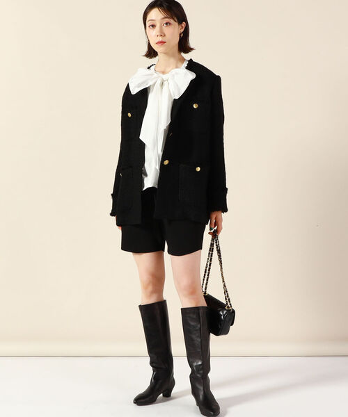 Rie Miller（リエミラー）の「リボンタイブラウスコンパクトタイプライター（シャツ/ブラウス・レディース・ホワイト・38）」の3枚目の写真