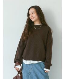 Ungrid | ラムウールクルーネックニット(ニット/セーター)