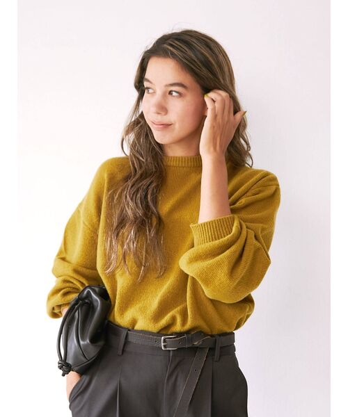 Ungrid（アングリッド）の「ラムウールクルーネックニット（ニット/セーター・レディース・グリーン系その他/ブラウン/パープル/ライトグレー・FREE）」の11枚目の写真