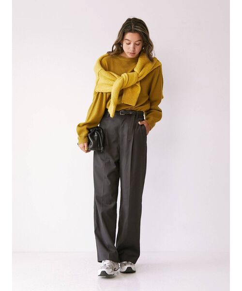 Ungrid（アングリッド）の「ラムウールクルーネックニット（ニット/セーター・レディース・グリーン系その他/ブラウン/パープル/ライトグレー・FREE）」の15枚目の写真