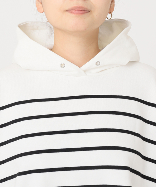 JOURNAL STANDARD（ジャーナルスタンダード）の「ウラケボーダーフードプルオーバー（パーカー・レディース・ブラック/ホワイト系その他・FREE）」の21枚目の写真