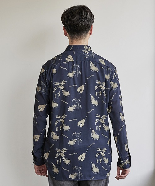 UNION STATION（ユニオンステーション）の「総柄プリントレギュラーカラーシャツ/オリジナルグラフィック（シャツ/ブラウス・メンズ・ネイビー/ブラウン・LL/M/L）」の8枚目の写真