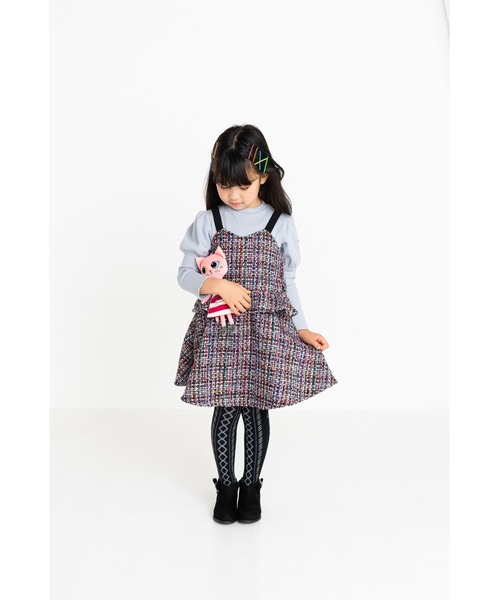 nino（ニノ）の「スカート　ミックスツイード（スカート・キッズ・レッド/ネイビー・150cm/130cm/140cm）」の8枚目の写真