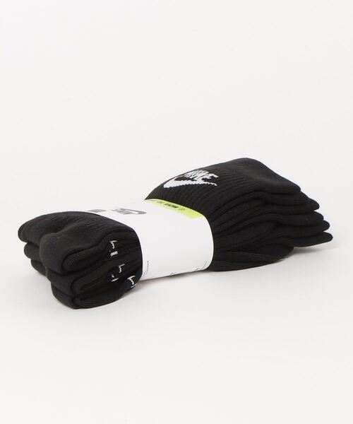 NIKE（ナイキ）の「NIKE/ナイキ スポーツウェア エブリデイ エッセンシャル クルー ソックス (3足)（ソックス/靴下・メンズ・ホワイト/ブラック・F）」の4枚目の写真