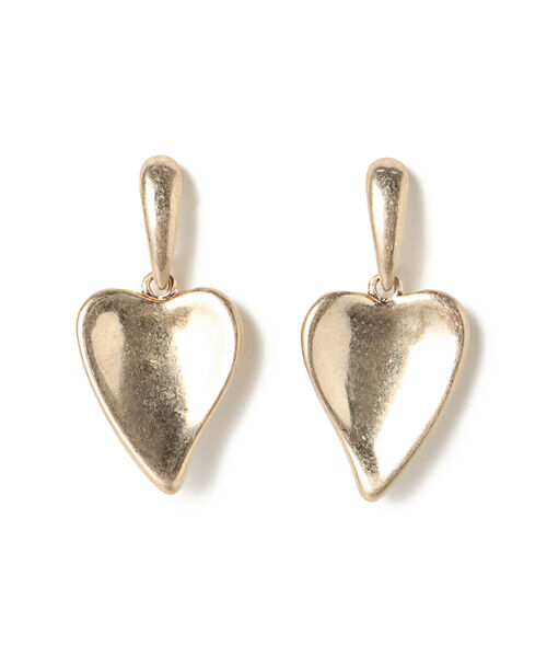 BEAMS HEART(ビームスハート)の「BEAMS HEART / 変形ハート イヤリング(イヤリング・レディース・シルバー/ゴールド・ONE SIZE)」の4枚目の写真