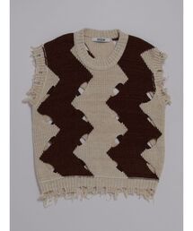 VEQUM | 【VEQUM】WAVE CUT OUT KNIT VEST(ベスト)