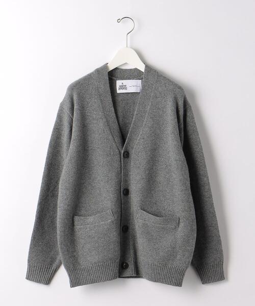 green label relaxing（グリーンレーベルリラクシング）の「ハミルトンラムズウール  V カーディガン II（カーディガン/ボレロ・メンズ・グレー/マスタード/ケリー/ネイビー・S/M/L/XL）」の2枚目の写真