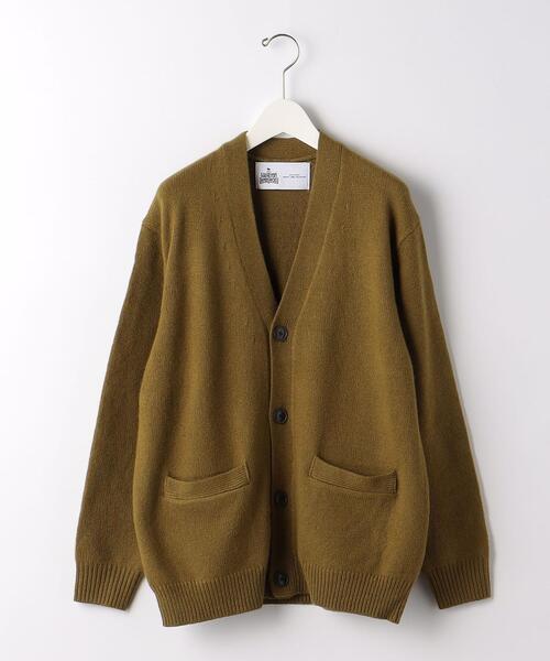 green label relaxing（グリーンレーベルリラクシング）の「ハミルトンラムズウール  V カーディガン II（カーディガン/ボレロ・メンズ・グレー/マスタード/ケリー/ネイビー・S/M/L/XL）」の4枚目の写真