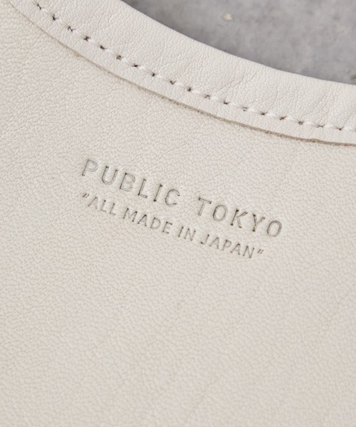 PUBLIC TOKYO(パブリックトウキョウ)の「2WAY レザーショルダーバッグ(ショルダーバッグ・メンズ・ブラック/オフホワイト/グリーン・FREE)」の4枚目の写真