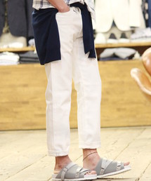 417 EDIFICE | ◇417*BIG JOHN / ビッグジョン KEEP ホワイトデニムテーパード5Pパンツ(デニムパンツ)