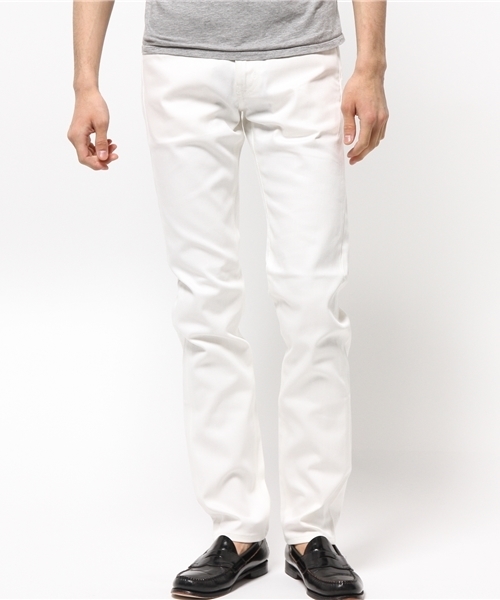 417 EDIFICE(フォーワンセブンエディフィス)の「◇417*BIG JOHN / ビッグジョン KEEP ホワイトデニムテーパード5Pパンツ(デニムパンツ・メンズ・ホワイト・29/31/30/32)」の14枚目の写真