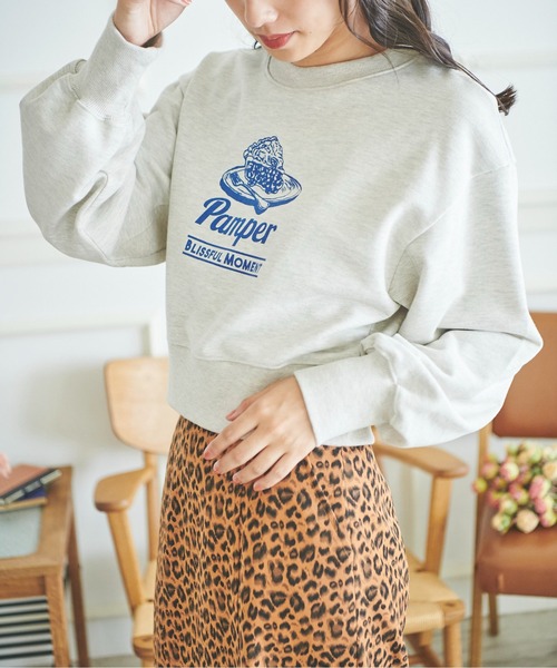 FREE'S MART（フリーズマート）の「チェリーパイプリントショート丈スウェット（Tシャツ/カットソー・レディース・ホワイト/ブラウン/ピンク・FREE）」の22枚目の写真