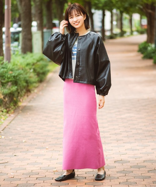 FREE'S MART（フリーズマート）の「チェリーパイプリントショート丈スウェット（Tシャツ/カットソー・レディース・ホワイト/ブラウン/ピンク・FREE）」の5枚目の写真