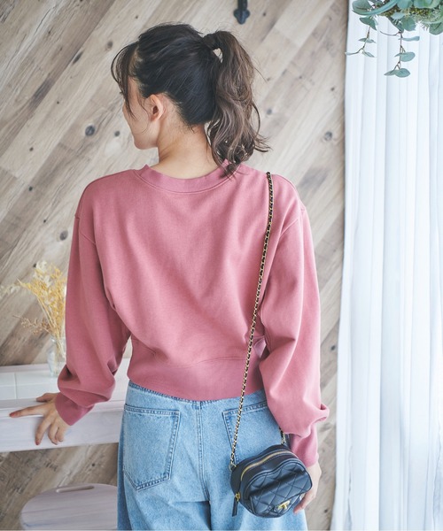 FREE'S MART（フリーズマート）の「チェリーパイプリントショート丈スウェット（Tシャツ/カットソー・レディース・ホワイト/ブラウン/ピンク・FREE）」の9枚目の写真