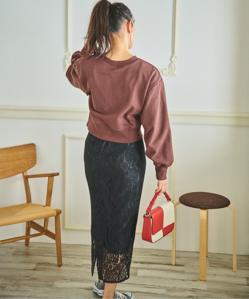 FREE'S MART（フリーズマート）の「チェリーパイプリントショート丈スウェット（Tシャツ/カットソー・レディース・ホワイト/ブラウン/ピンク・FREE）」の17枚目の写真