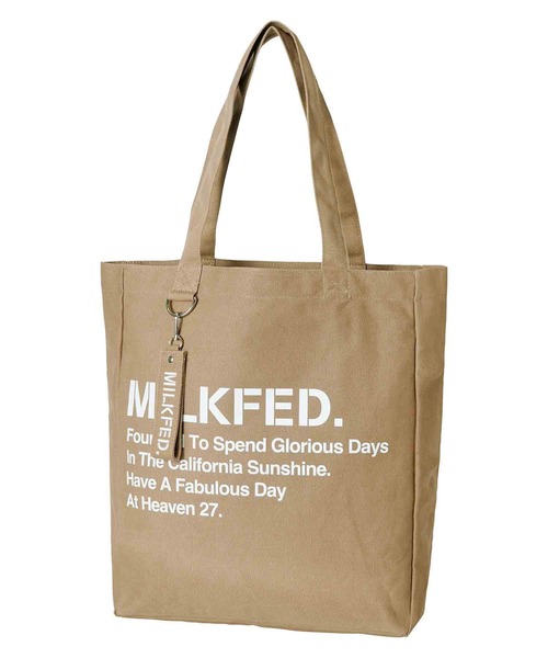 MILKFED.(ミルクフェド)の「STENCIL PC TOTE(トートバッグ・レディース・ベージュ/ホワイト/ブラック・ONE SIZE)」の1枚目の写真