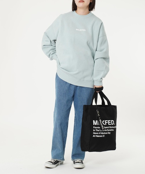 MILKFED.(ミルクフェド)の「STENCIL PC TOTE(トートバッグ・レディース・ベージュ/ホワイト/ブラック・ONE SIZE)」の18枚目の写真