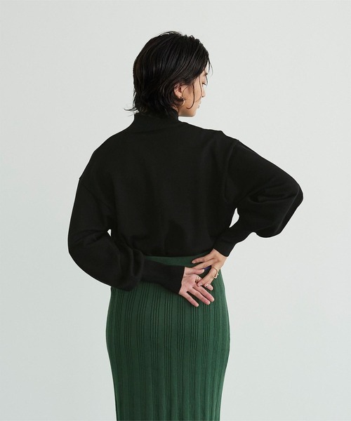 miette（ミエット）の「涙開きハイネックニット（ニット/セーター・レディース・ブラック/オレンジ/ライトグリーン/レッド/アイボリー・FREE）」の19枚目の写真