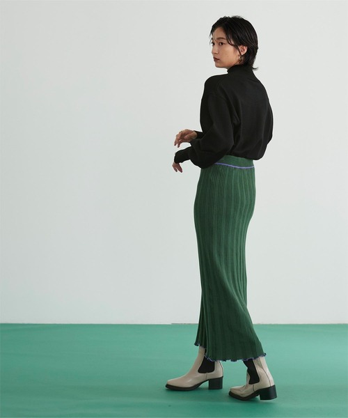 miette（ミエット）の「涙開きハイネックニット（ニット/セーター・レディース・ブラック/オレンジ/ライトグリーン/レッド/アイボリー・FREE）」の13枚目の写真