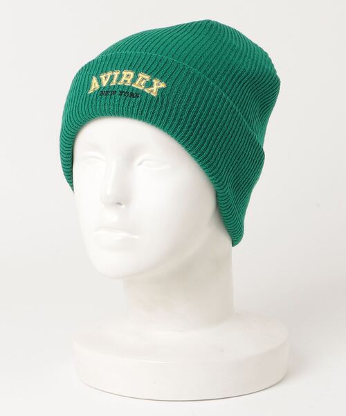 AVIREX（アヴィレックス）の「ＬＯＧＯワッチＣＡＰ（ニットキャップ/ビーニー・メンズ・マスタード/ブラウン/グリーン/ブラック・F）」の3枚目の写真