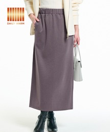 【DAILY WARM】裏シャギー起毛Iラインスカート