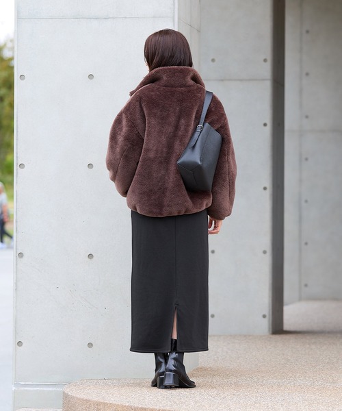 coca(coca)(コカ)の「【WEB限定セール】【DAILY WARM】裏シャギー起毛Iラインスカート(スカート・レディース・チャコール/ブラック/ベージュ/グレー/グレイッシュベージュ・M/L/S/XL)」の9枚目の写真