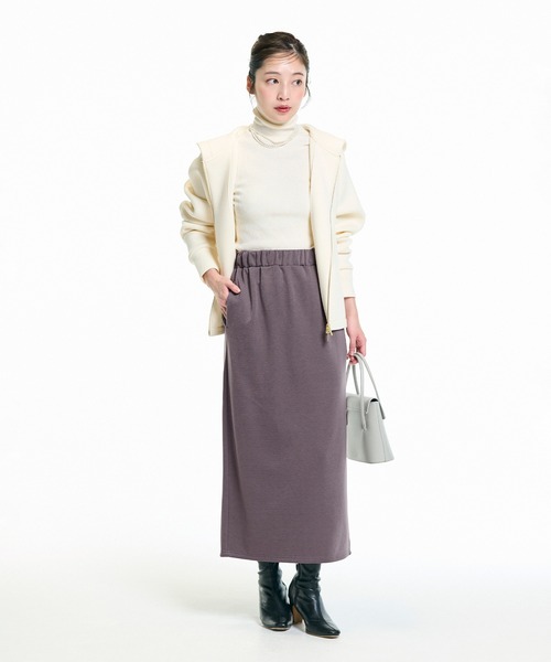 coca(coca)(コカ)の「【WEB限定セール】【DAILY WARM】裏シャギー起毛Iラインスカート(スカート・レディース・チャコール/ブラック/ベージュ/グレー/グレイッシュベージュ・M/L/S/XL)」の10枚目の写真