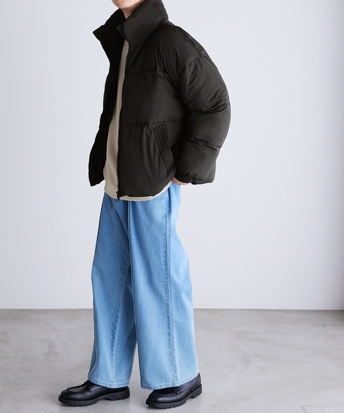 Anchor Smith（アンカー スミス）の「ビッグシルエットハイネック中綿ダウンジャケット（ダウンジャケット/コート・メンズ・ネイビー/ブラック・FREE）」の16枚目の写真