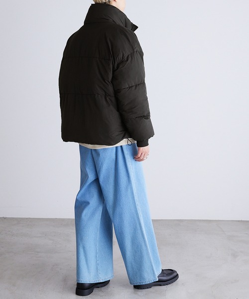 Anchor Smith（アンカー スミス）の「ビッグシルエットハイネック中綿ダウンジャケット（ダウンジャケット/コート・メンズ・ネイビー/ブラック・FREE）」の18枚目の写真