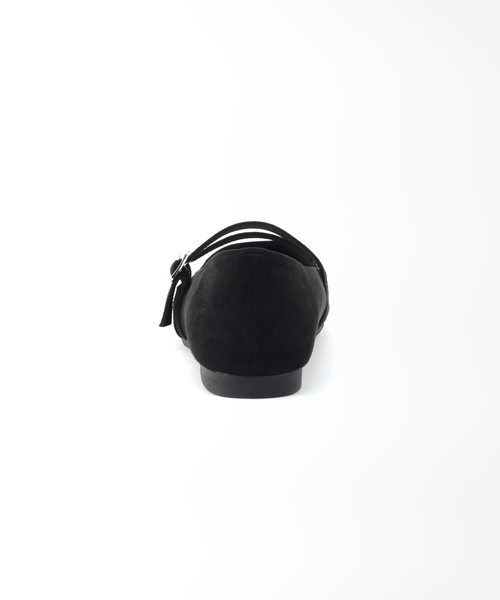 B.C STOCK（ベーセーストック）の「ダブルストラップ メリージェーン（バレエシューズ・レディース・ブラック/ゴールド・SMALL/MEDIUM/LARGE）」の3枚目の写真