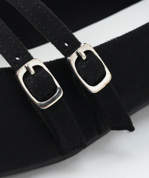 B.C STOCK（ベーセーストック）の「ダブルストラップ メリージェーン（バレエシューズ・レディース・ブラック/ゴールド・SMALL/MEDIUM/LARGE）」の8枚目の写真