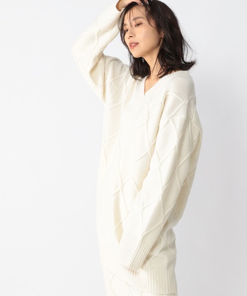 BARNYARDSTORM(バンヤードストーム)の「BARNYARDSTORM / ケーブルニット(ニット/セーター・レディース・オフホワイト/ネイビー・FREE)」の18枚目の写真
