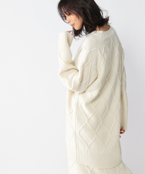 BARNYARDSTORM(バンヤードストーム)の「BARNYARDSTORM / ケーブルニット(ニット/セーター・レディース・オフホワイト/ネイビー・FREE)」の19枚目の写真