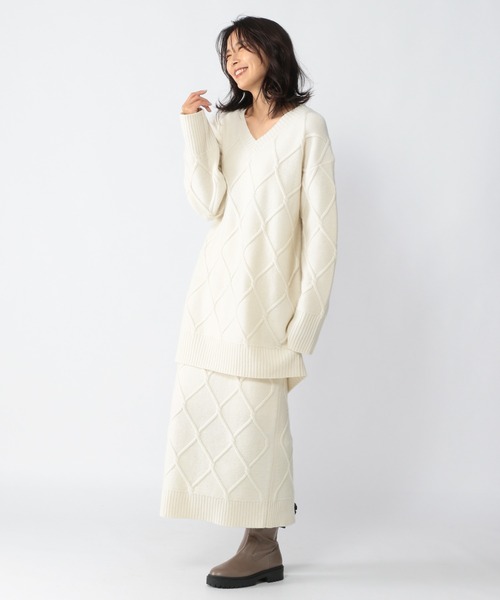 BARNYARDSTORM(バンヤードストーム)の「BARNYARDSTORM / ケーブルニット(ニット/セーター・レディース・オフホワイト/ネイビー・FREE)」の20枚目の写真