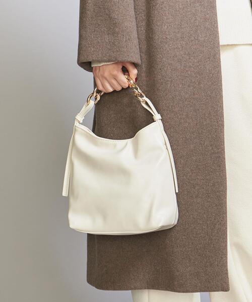 BEAUTY&YOUTH UNITED ARROWS（ビューティーアンドユースユナイテッドアローズ）の「ビッグチェーン ショルダーバッグ -2WAY-（ショルダーバッグ・レディース・ブラック/オフホワイト・FREE）」の3枚目の写真