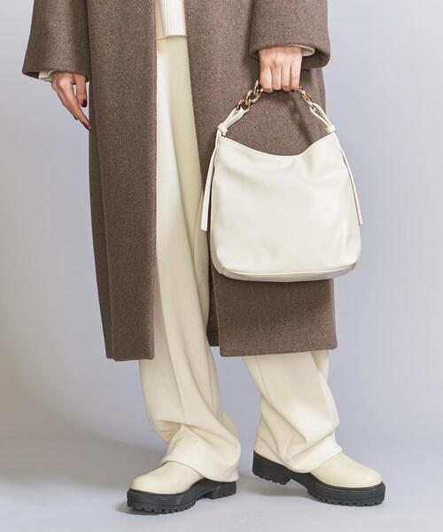 BEAUTY&YOUTH UNITED ARROWS（ビューティーアンドユースユナイテッドアローズ）の「ビッグチェーン ショルダーバッグ -2WAY-（ショルダーバッグ・レディース・ブラック/オフホワイト・FREE）」の4枚目の写真