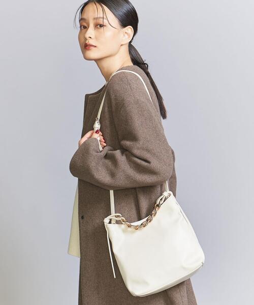 BEAUTY&YOUTH UNITED ARROWS（ビューティーアンドユースユナイテッドアローズ）の「ビッグチェーン ショルダーバッグ -2WAY-（ショルダーバッグ・レディース・ブラック/オフホワイト・FREE）」の5枚目の写真