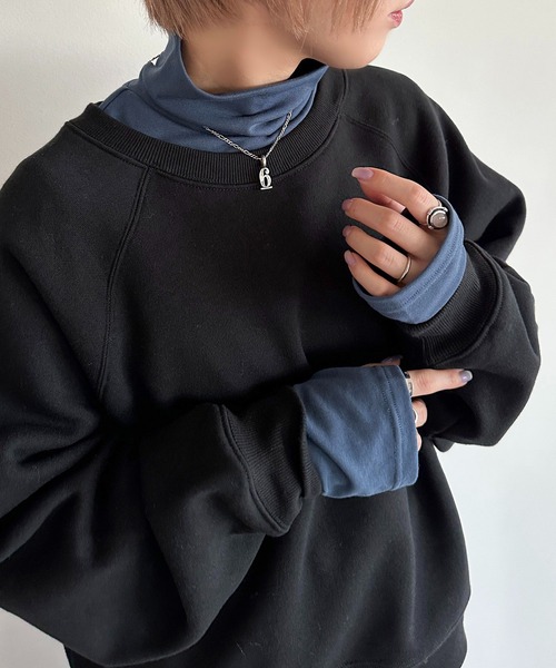 apres jour mignon（アプレジュールミニョン）の「ハイネックインナー【ZOZOTOWN限定アイテム】（Tシャツ/カットソー・レディース・パープル/マスタード/オレンジ/その他/グリーン/アイボリー/ブラック/オフホワイト/ベージュ系その他/ピンク/ブルー・フリー/X-LARGE）」の8枚目の写真