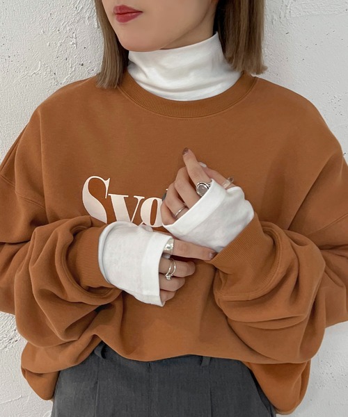 apres jour mignon（アプレジュールミニョン）の「ハイネックインナー【ZOZOTOWN限定アイテム】（Tシャツ/カットソー・レディース・パープル/マスタード/オレンジ/その他/グリーン/アイボリー/ブラック/オフホワイト/ベージュ系その他/ピンク/ブルー・フリー/X-LARGE）」の20枚目の写真