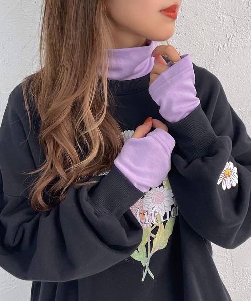 apres jour mignon（アプレジュールミニョン）の「ハイネックインナー【ZOZOTOWN限定アイテム】（Tシャツ/カットソー・レディース・パープル/マスタード/オレンジ/その他/グリーン/アイボリー/ブラック/オフホワイト/ベージュ系その他/ピンク/ブルー・フリー/X-LARGE）」の12枚目の写真