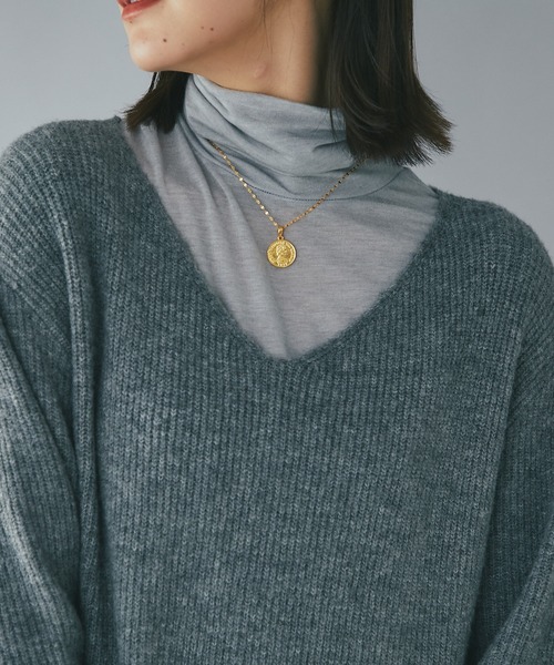 RIVE DROITE（リヴドロワ）の「カジュアルスタイルにも合うコインモチーフ/コインショートネックレス1（ネックレス・レディース・ゴールド・FREE）」の15枚目の写真