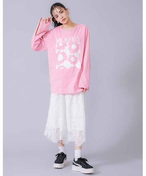 MILKFED.（ミルクフェド）の「LACE SKIRT（スカート・レディース・ブラック/ホワイト/ライトグリーン・ONE SIZE）」の6枚目の写真