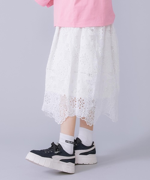 MILKFED.（ミルクフェド）の「LACE SKIRT（スカート・レディース・ブラック/ホワイト/ライトグリーン・ONE SIZE）」の4枚目の写真