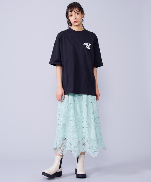 MILKFED.（ミルクフェド）の「LACE SKIRT（スカート・レディース・ブラック/ホワイト/ライトグリーン・ONE SIZE）」の22枚目の写真