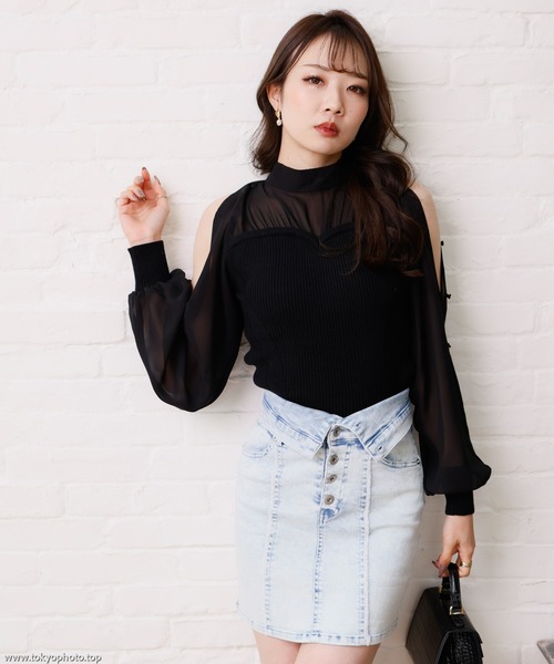 LIPSERVICE(リップサービス)の「折り返しデニムスカート(デニムスカート・レディース・ブルー系その他/インディゴブルー・M/S)」の10枚目の写真