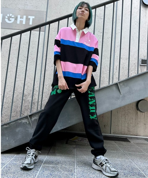 Candy Stripper(キャンディストリッパー)の「CANDY GIRLS CLUB POLO トップス(ポロシャツ・レディース・ブラック/イエロー/ピンク・2)」の4枚目の写真