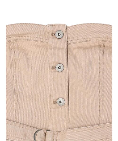 earth music&ecology（アースミュージックアンドエコロジー）の「コットンツイルベルト付ビスチェ（チューブトップ・レディース・オフホワイト/ベージュ・FREE）」の18枚目の写真